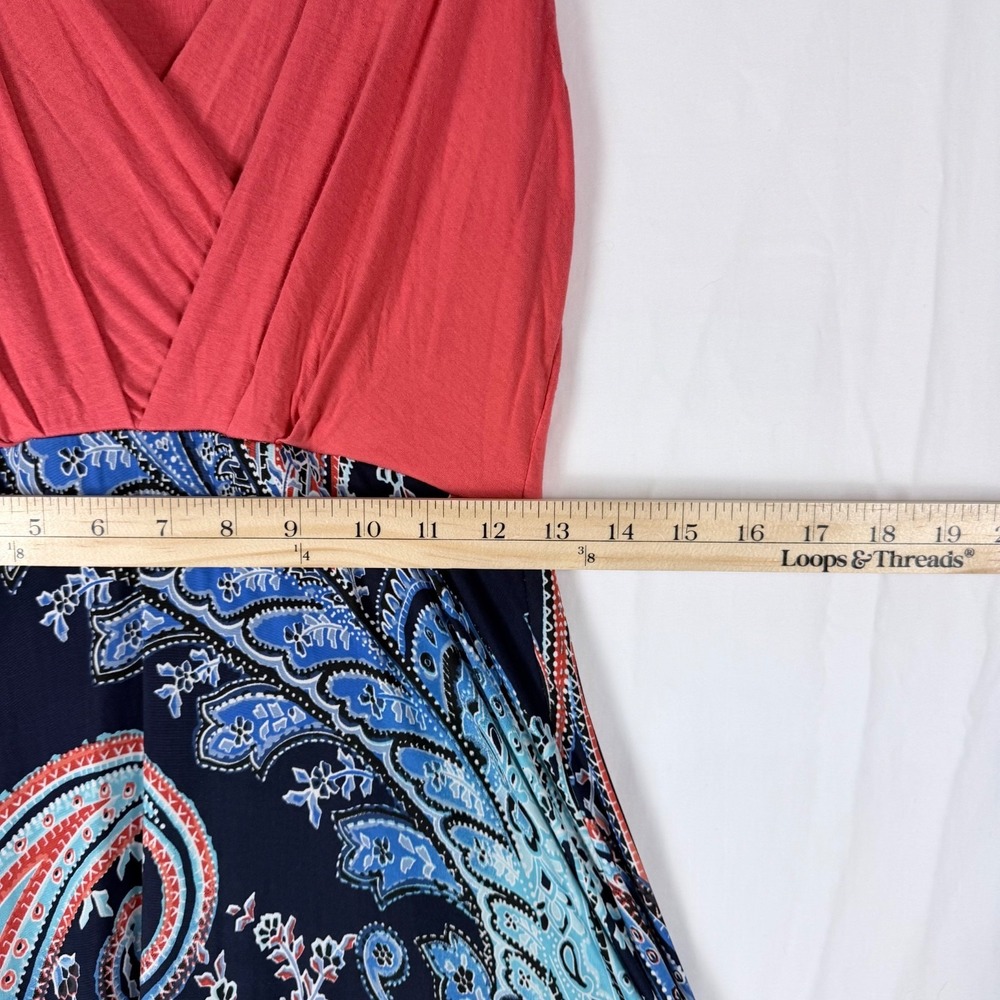 Gilli Paisley Maxi Dress V-Neck Soft Boho Colorful Beach Resort Casual Tropical - Picture 8 of 10